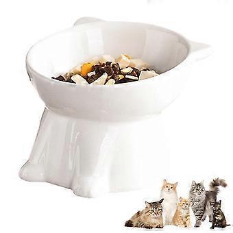 Plastic cat bowls and dog bowls Food Bowl Tilted Pet Feeder Dishes- X6T7