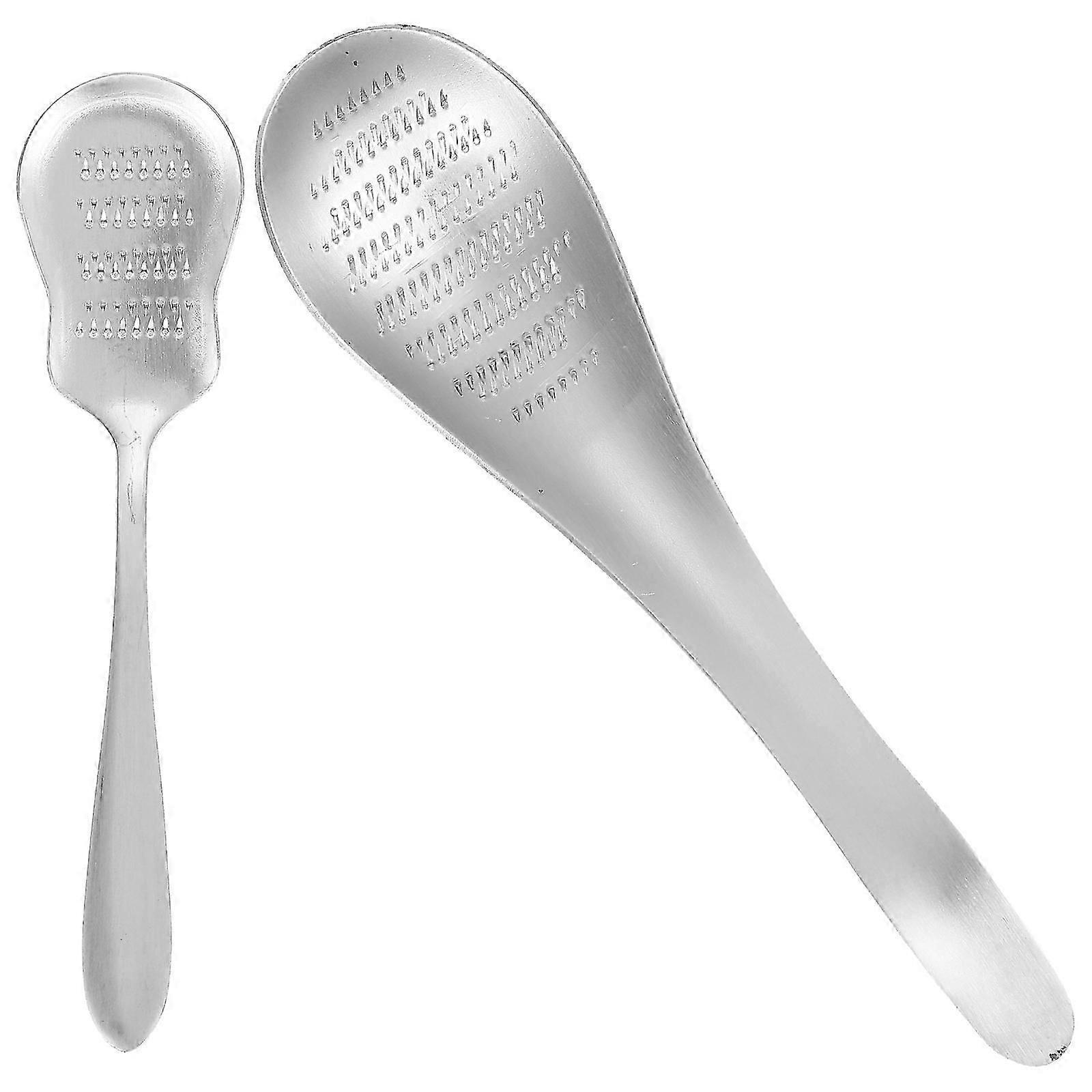 Compact Multi-Function Garlic Grinder Manual Operation Kitchen Use Silver 2Pcsn