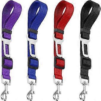 4 Pack Heilwiy Gift Adjustable Pet Dog Cat Seat Belt, Safety Leads Vehicle Car