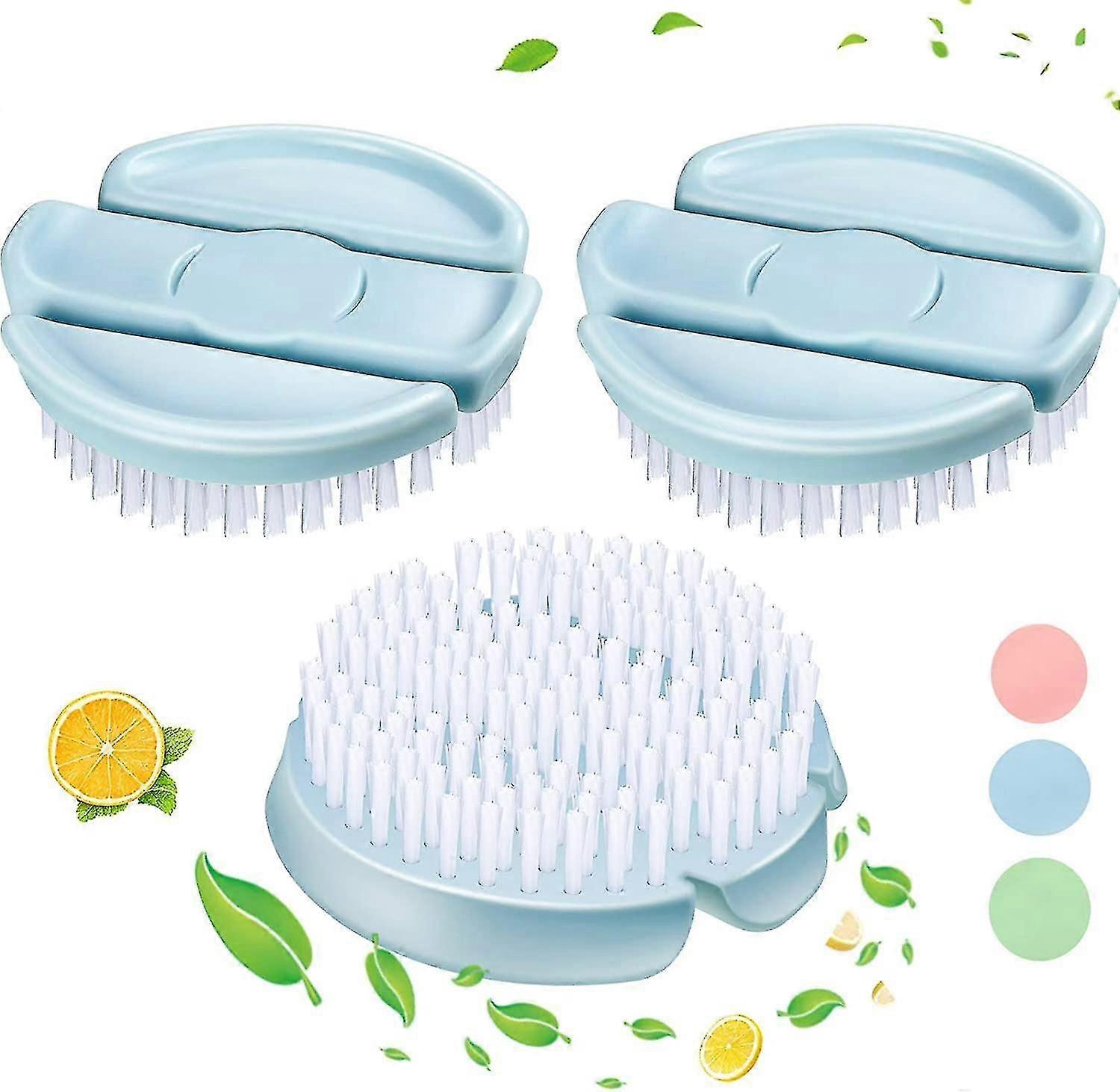 Flexible Fruit And Vegetable Cleaning Brushblue1pcs