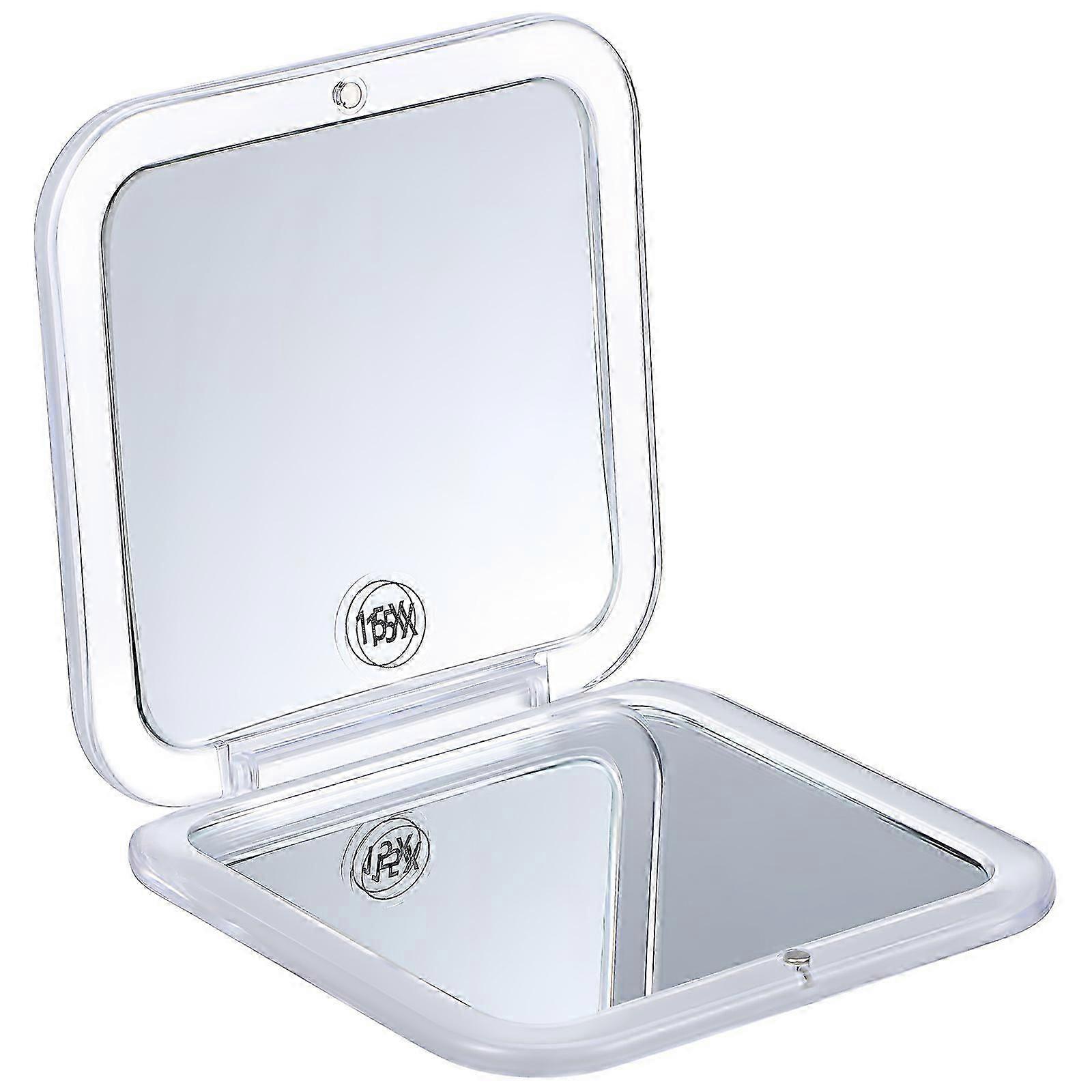 Silver Folding Compact Mirror for Purse Makeup, 1 Piece