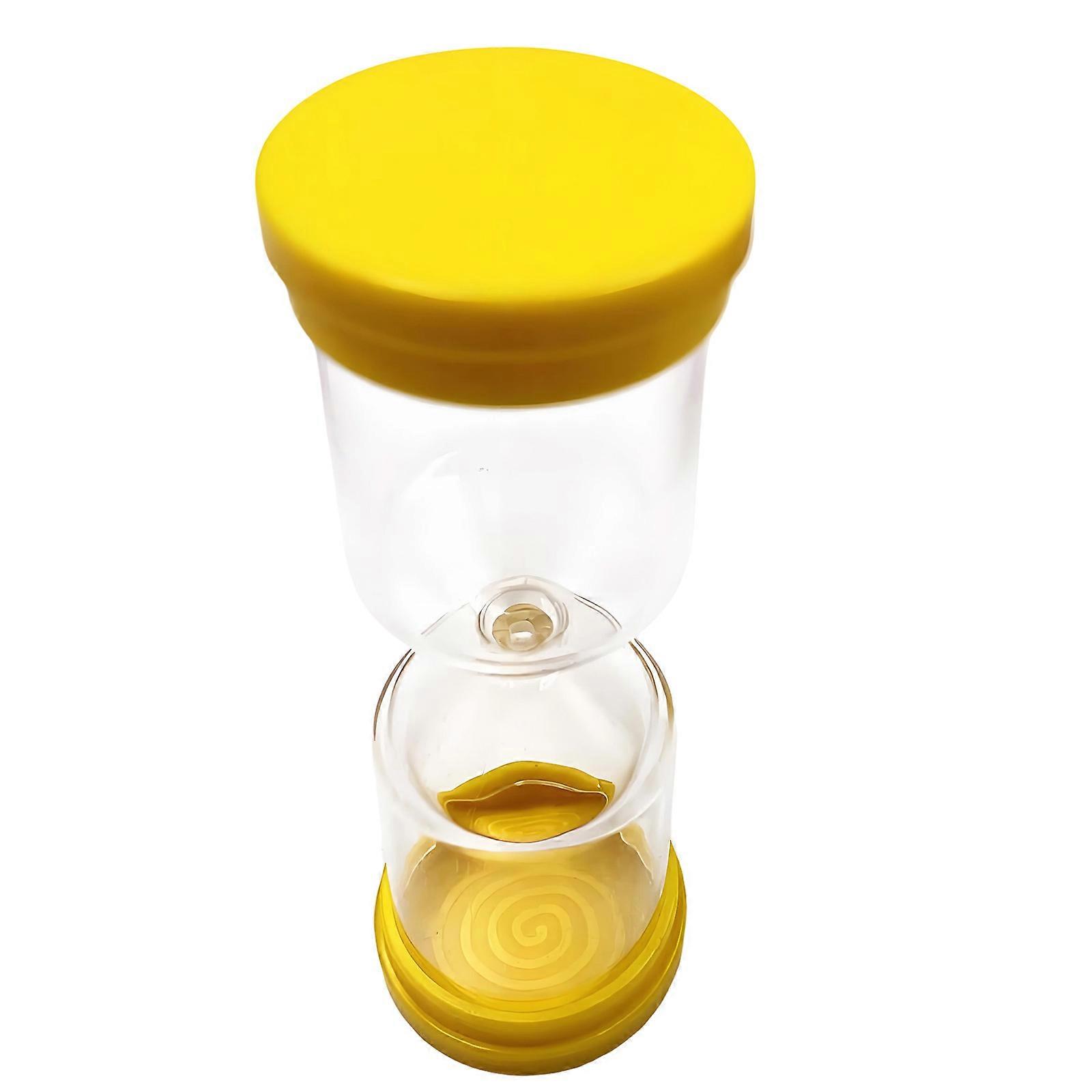 Innovative Plastic Empty Hourglasses Timer With Removable Lid DIY Refillable Sand Timer Clock For Classroom Decors  Yellow