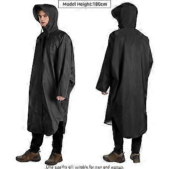 Waterproof Rain Poncho for adults Lightweight Reusable Hiking Hooded Coat Jacket for Outdoor Activities