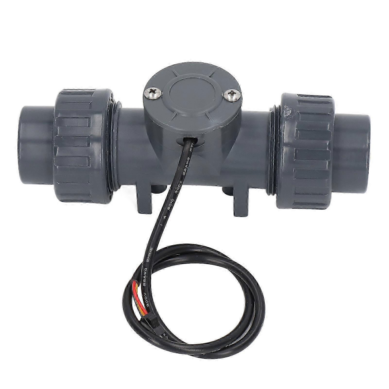 Flowmeter Water Flow Sensor Fluid Meter Counter Switch Acid Alkali Resistant DN25 50cm Cable