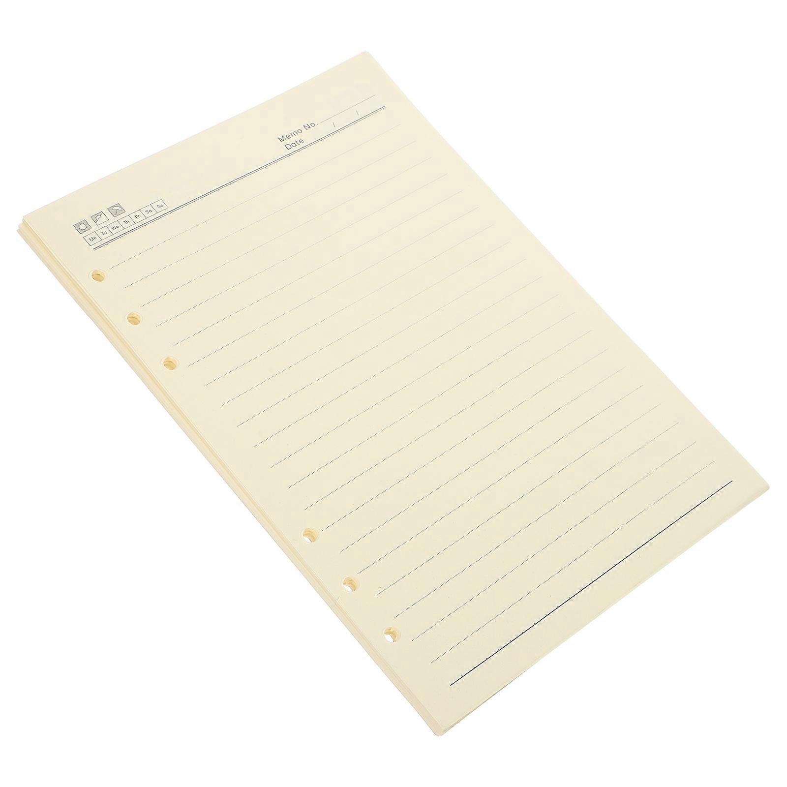 Notebook Refill Paper Loose-Leaf Notepad for 60 Replacement Sheets