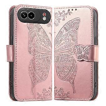 Kompatible Handyhülle mit Riemen, Schmetterlingsmuster, PU-Leder, Brieftaschen-Design für ZTE nubia Air Pro 5G