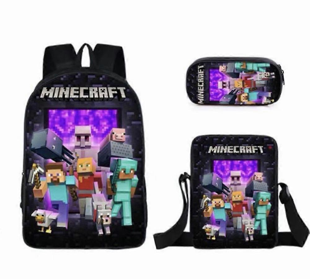 Minecraft Bag/Backpack/R<wbr/>ucksack - 3 Piece Set CYQX-026