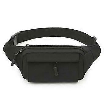 Outdoor Waist Pack Chest Bag Men Casual Adjustable Outdoor Sports Shoulder Messenger Bag for Hiking Black Free Size