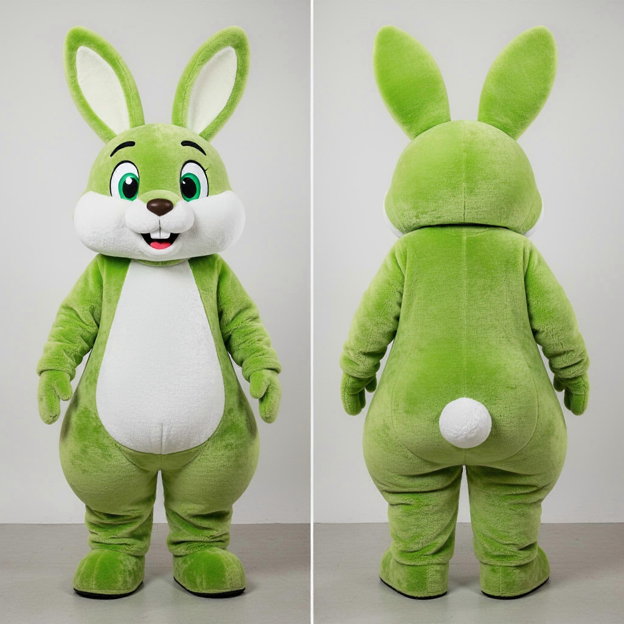 MASTICOT Lime Green Playful Wild Rabbit Mascot