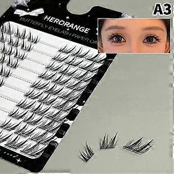 DIY-Einzelwimpernbüschel, geflügelte künstliche Wimpernverlängerungen, dünne Wimpernbänder, zarte, selbstklebende Wimpern, Wimpernzubehör