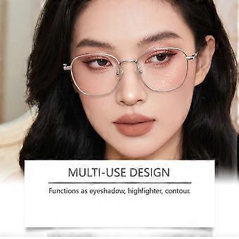 Zephoco Sparkling Cream Eyeshadow Stick (Bright Pink) Natural Color, Luster, Easy To Apply, Daily Eyeshadow Stick