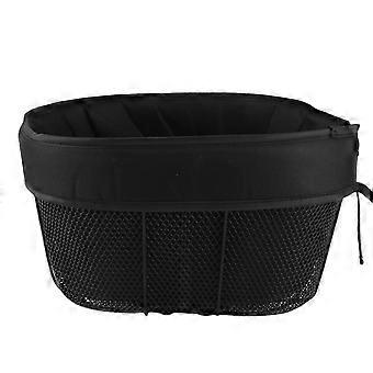 Cesta de bicicleta para perros Cesta de la compra para bicicletas de montaña Transportador portátil para gatos y perros para bicicleta Barra transversal delantera con correa de seguridad de forro de esponja (negro)