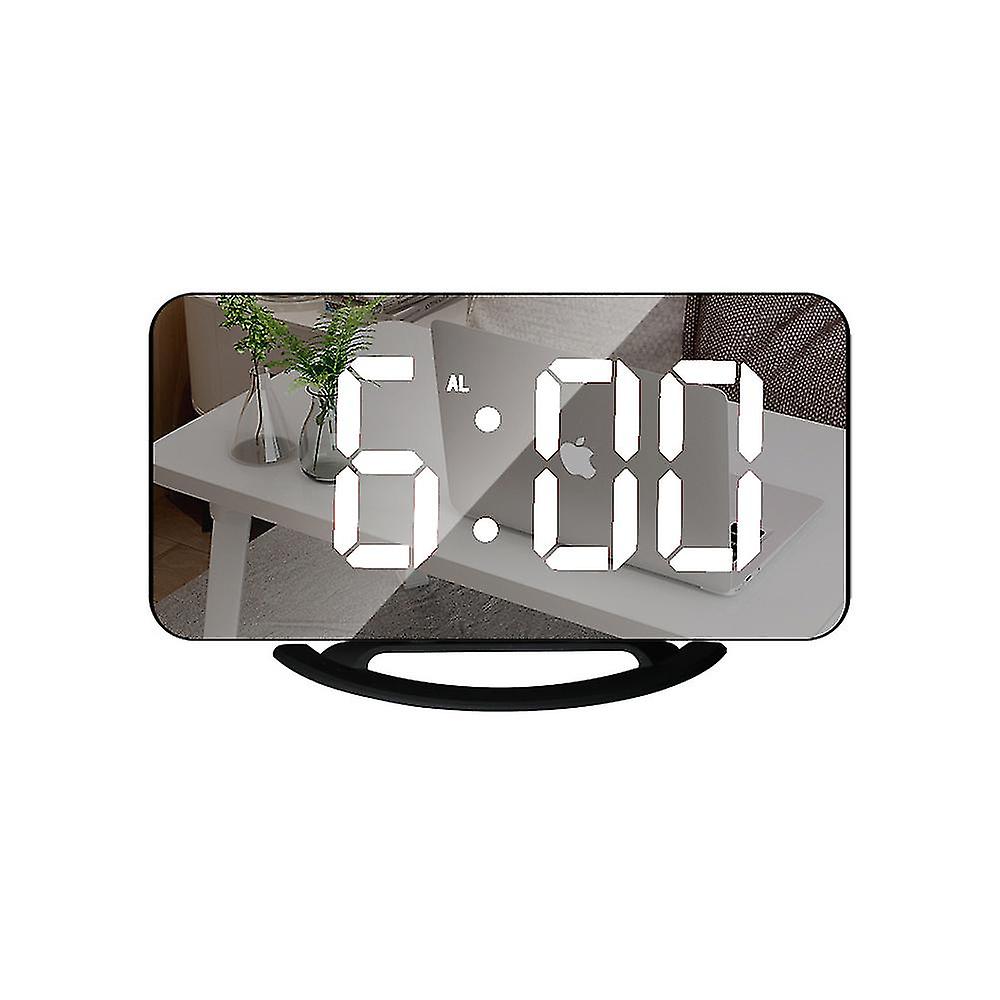 Digital Alarm Clock, Alarm Clocks For Bedrooms, Large Display Mirror Surface Alarm Clock With Usb Charger 12/24h,auto Dimmer Mode,for Office Bedroom N