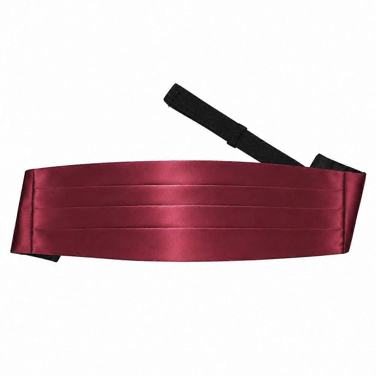 Burgundy Plain Satin Cummerbund