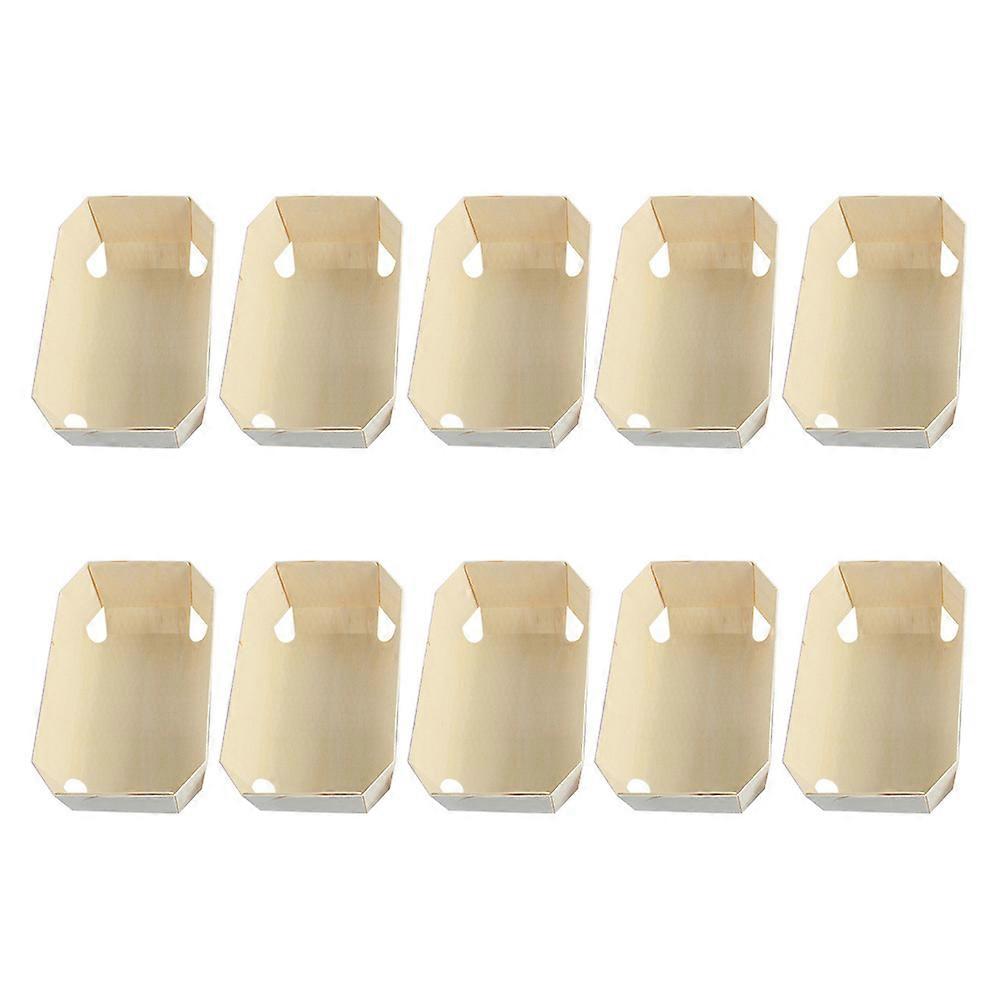 Wooden Bread Mold Nonstick Baking Mold for Baking 10Pcs Kitchen Rectangular