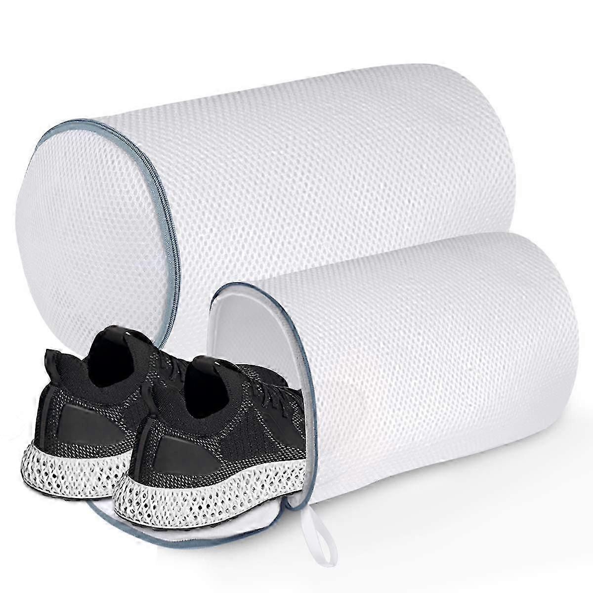 Cylindrical Mesh Shoe Laundry Bag Set