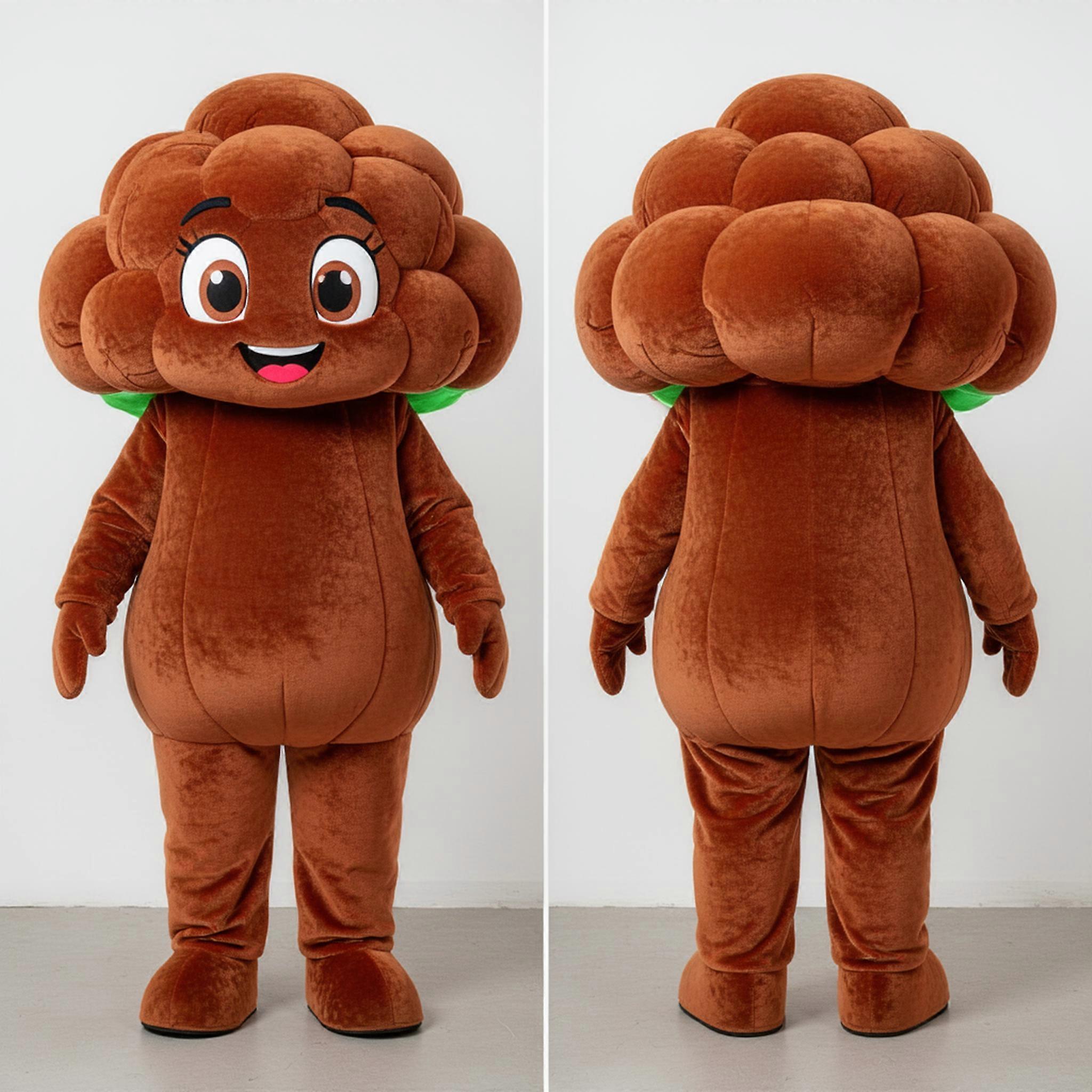 MASTICOT Rust Colored Rounded Cauliflower Mascot