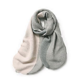 Doppelseitiger, geknitterter, einfarbiger Damenschal aus Kunstkaschmir mit modischen Quasten, Damen-Halstuch, Strickschal