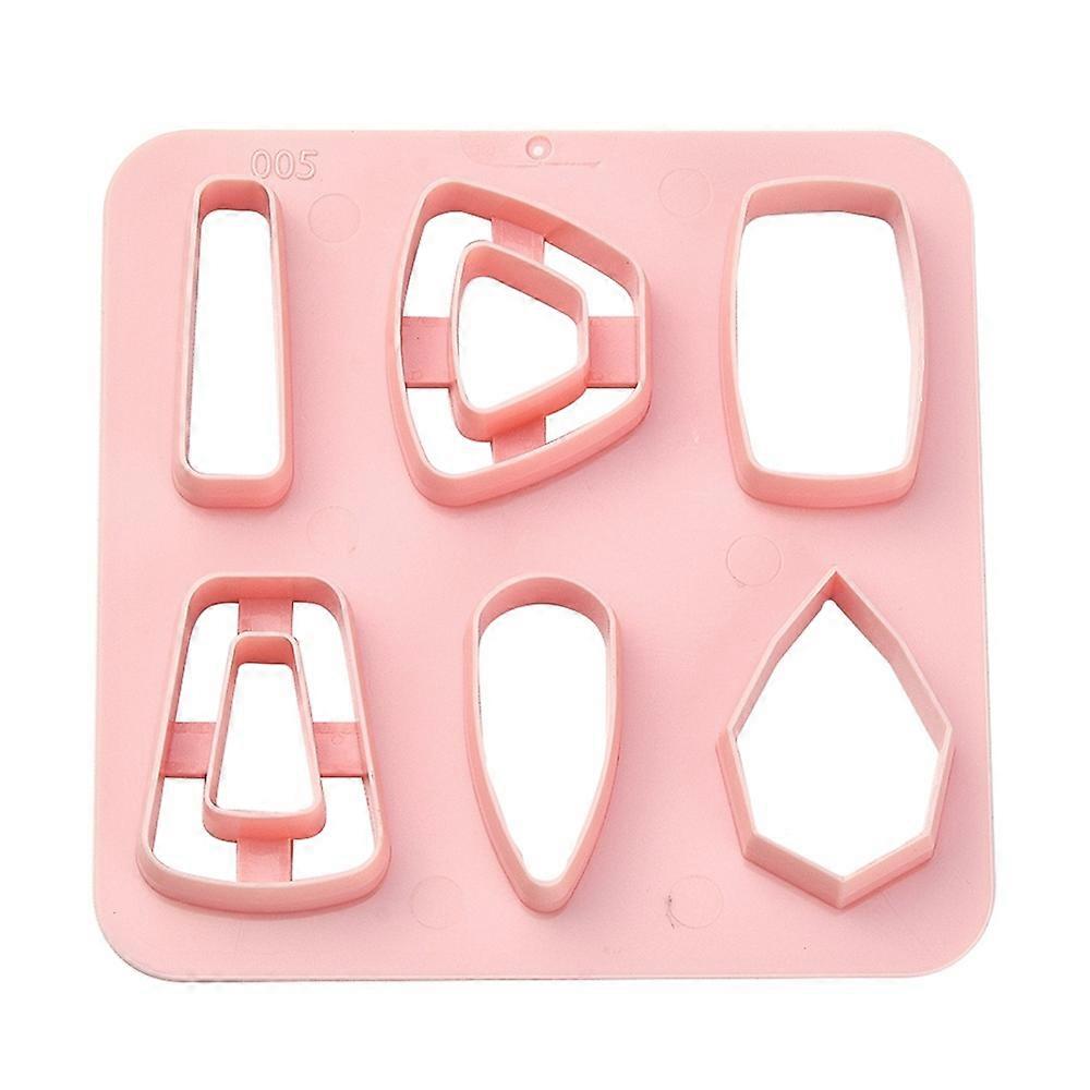 1pc ABS Cookie Cutters Trapezoid/Teardrop/Rectangle Pink 100x100mm