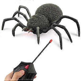 Remote Control Spider Toy with Glowing LED Eyes, Realistic 8‑Leg Crawling Halloween Prank Gift for Kids