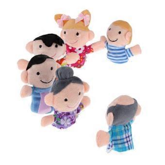 Finger Puppets for Playing Family Hand Puppet Set 6Pcs Assorted Color