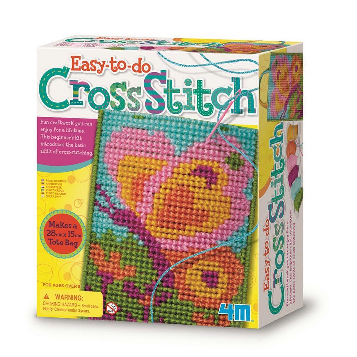 4M Easy to Do Cross Stitch Kit Beginner Friendly Needlecraft Creative Art