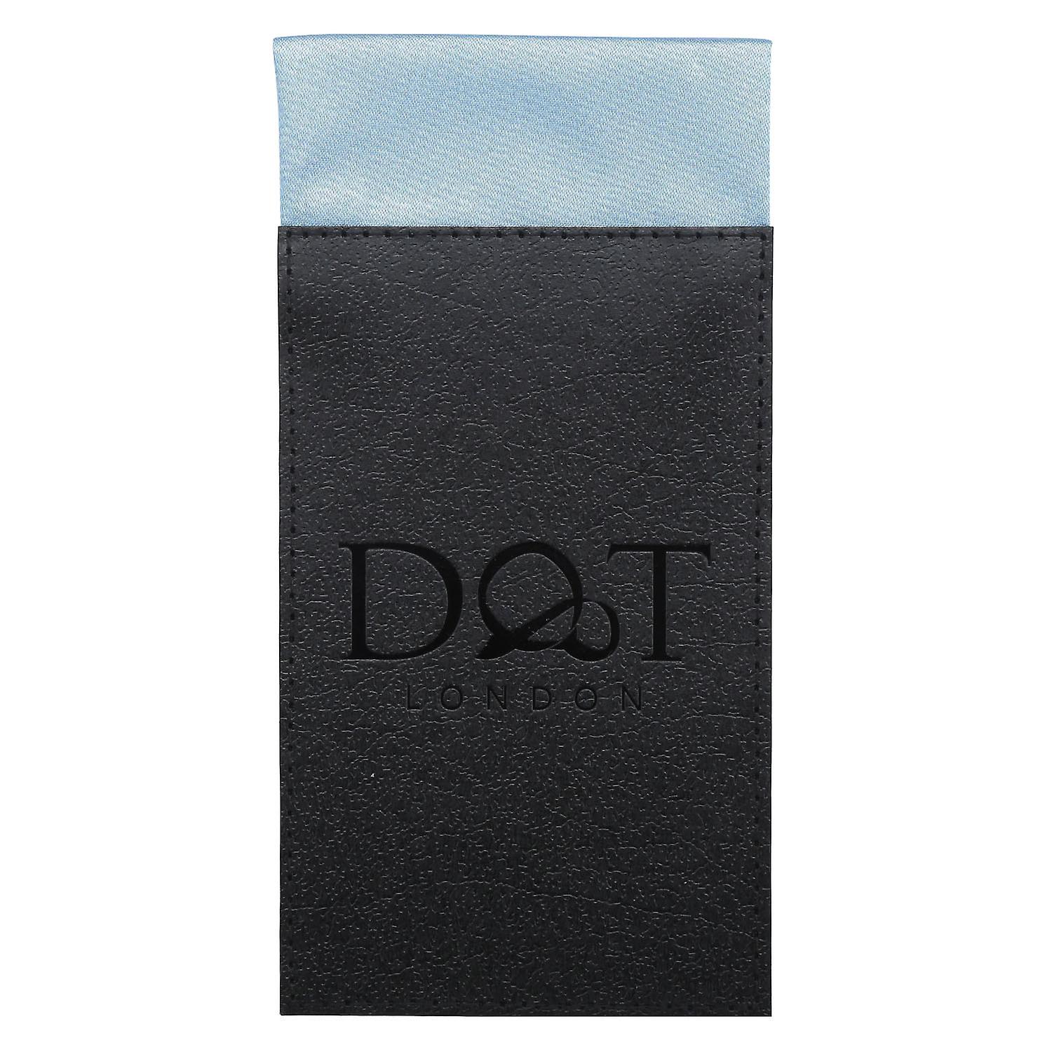 Dusty Blue Plain Satin Pre-Folded Pocket Square Fold