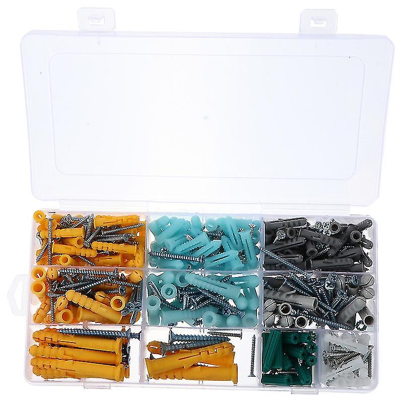 22.5X11.2 Screws 241pcs Wall Anchors Plastic Drywall Anchors And 241pcs Self-tapping Scre