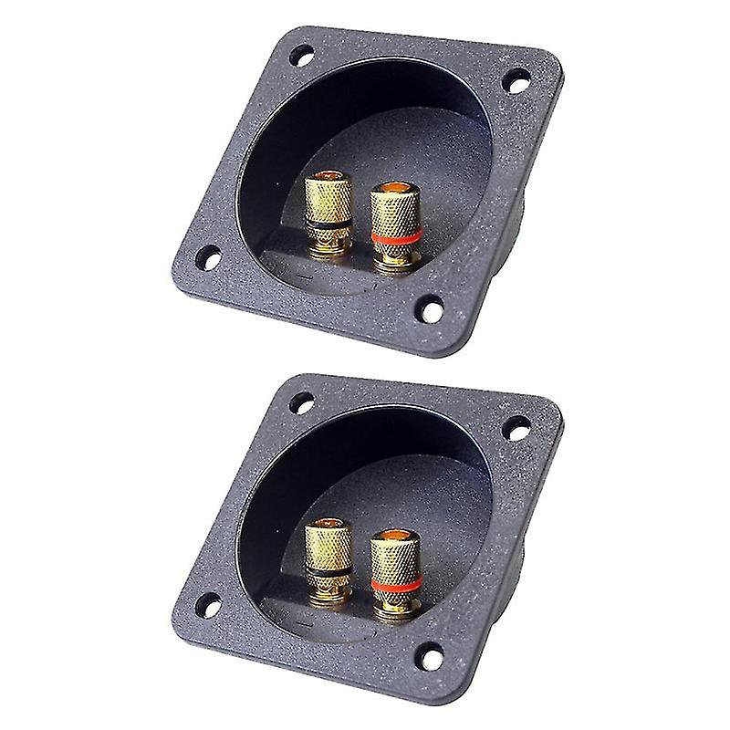 8X8x6.9cm Black Speaker Components & Kits 2pcs Loudspeaker Terminal Connectors 2-way Connector Repla