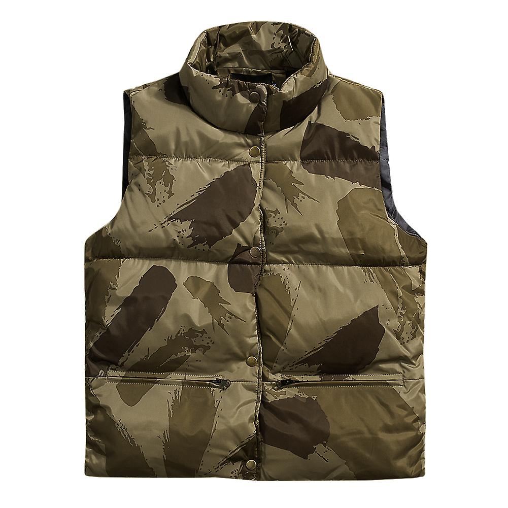 Cloudstyle Men's Casual Stand Collar Camouflage Padded Vest