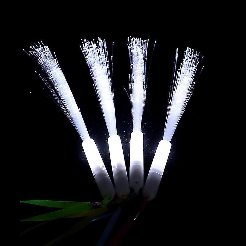 24 pièces Fibre Optique Baguette Led Blanc Glow Sticks
