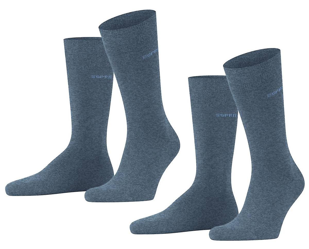 Esprit Basic Uni 2 Pack Socks - Light Denim Blue