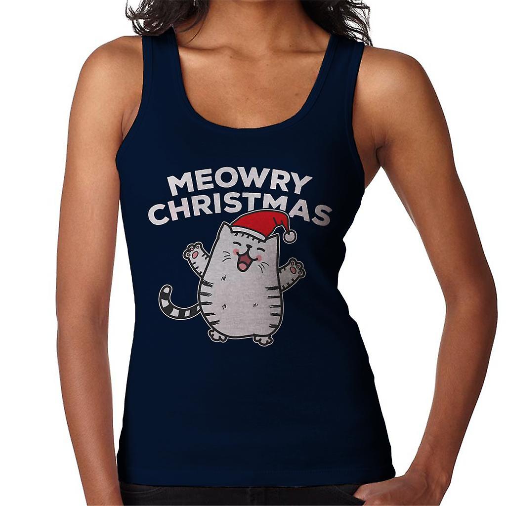 Meowry Kerstmis kat vrouwen Vest