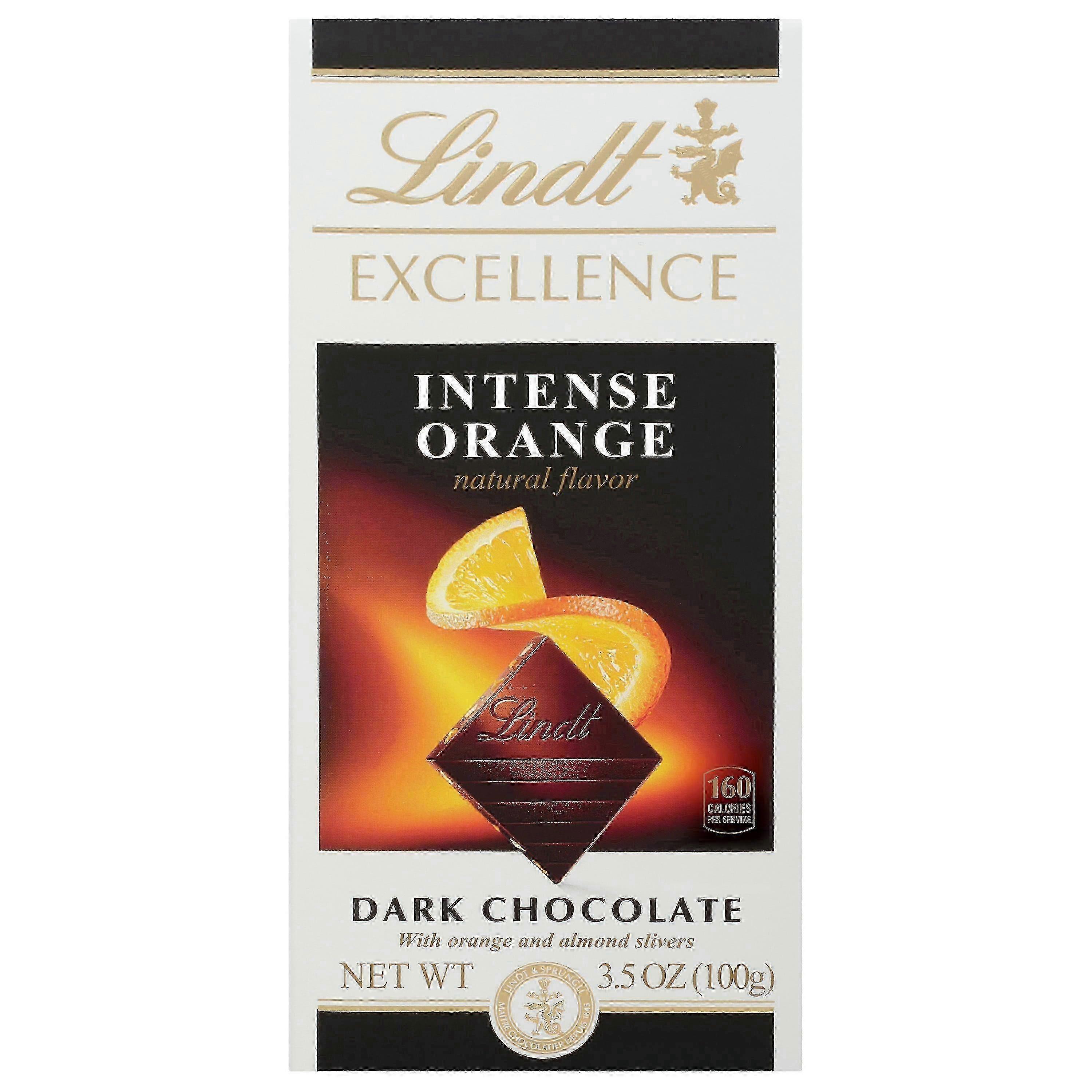 リンツエクセレンスインテンスオレンジダークチョコレートバー、3.5オンス