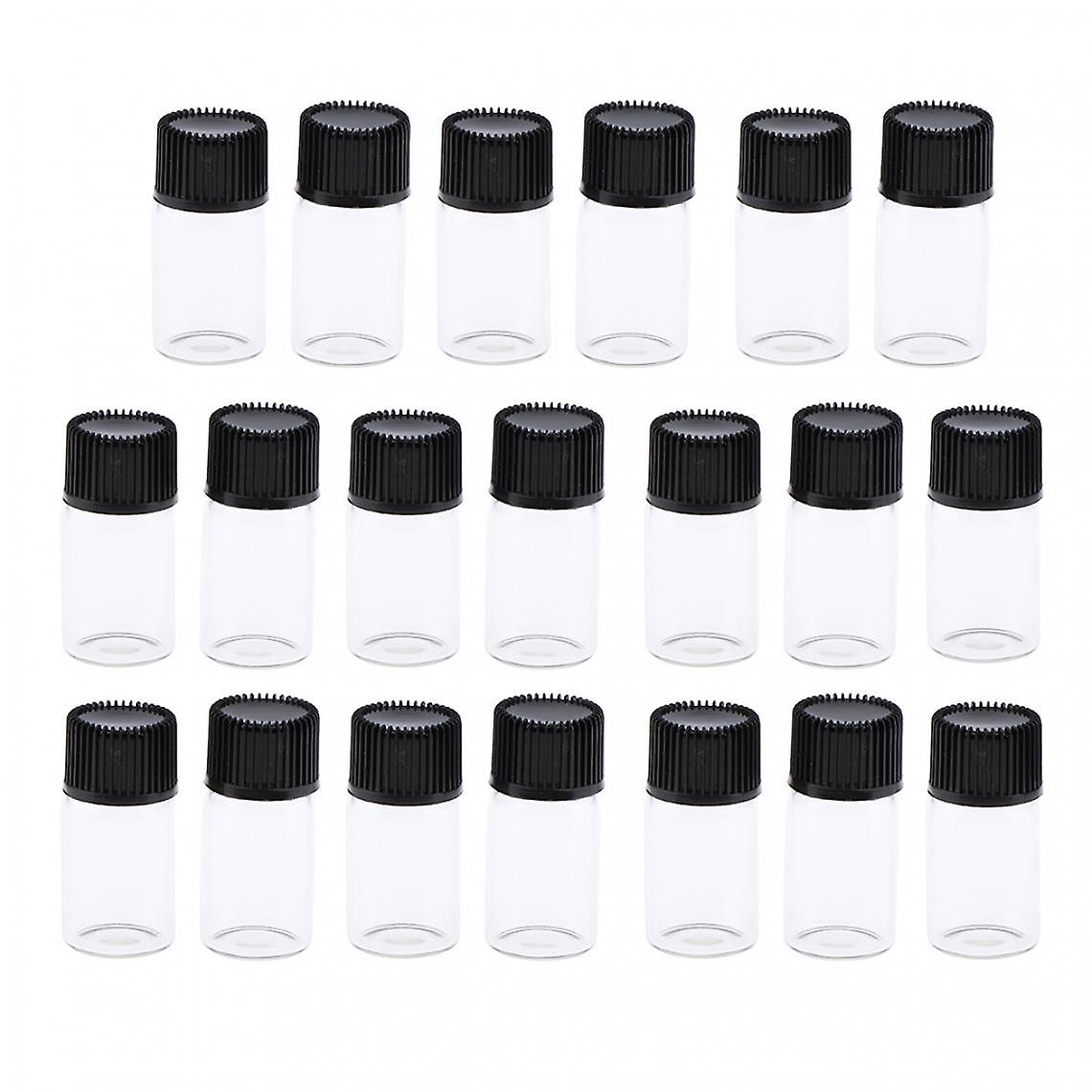 20pcs 3ml Essential Oil Bottles Glass Vials Jars For Oil Blends Perfumes
