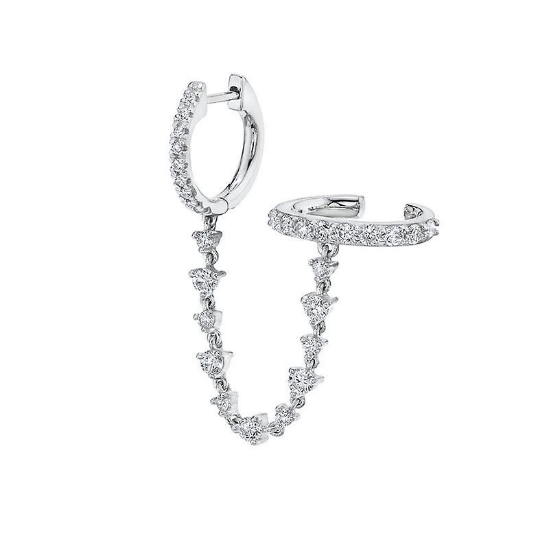 S925 Silver Needle Chain Earrings