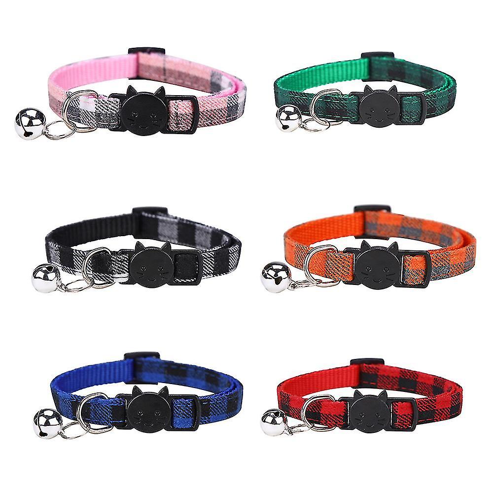Pets' Collars With Bells And Bows And Safety Buckles