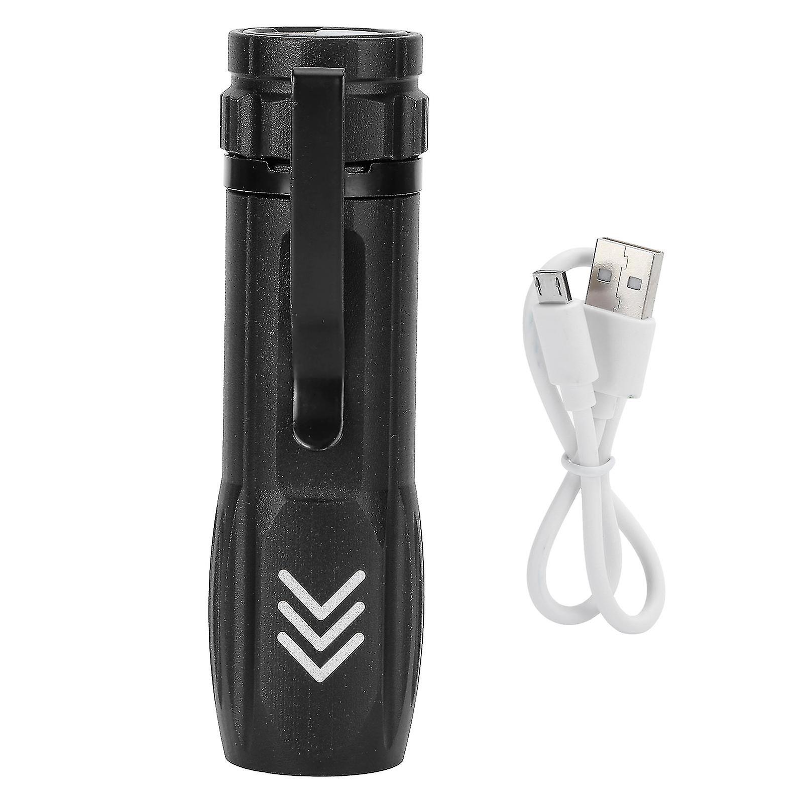 Mini USB Rechargeable Torch High Brightness Key Features Portable Waterproof Outdoor Multi-Functional Flashlight Easy to Use Includes Batter
