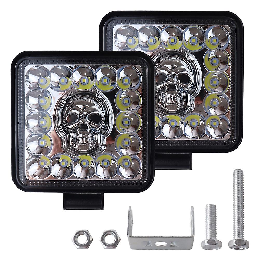 Skull Pattern Squared Headlight for Car High Power Auto Modification Light for Truck