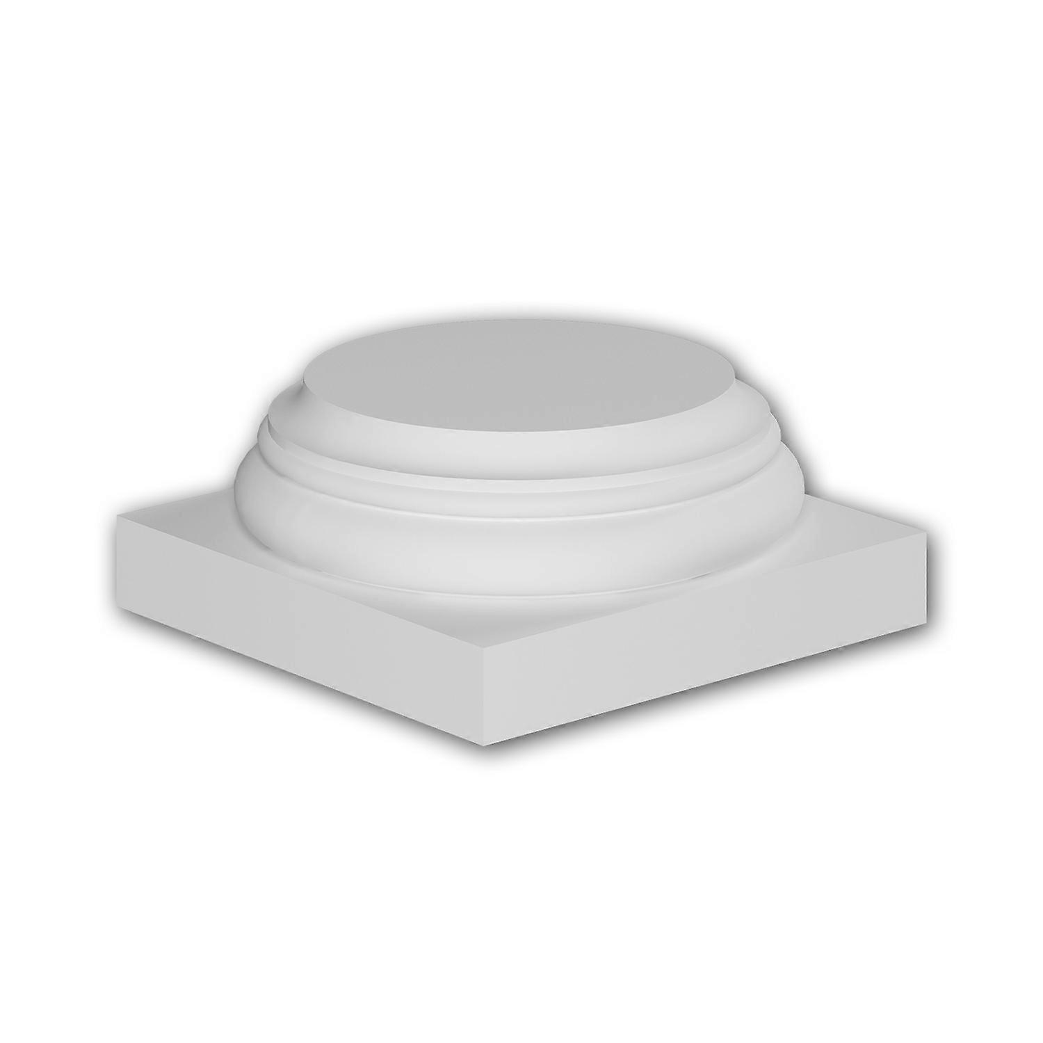 Profhome Decor 1 x Full column base 413001 Profhome white Rigid polyurethane foam pre-primed lightweight, sturdy, dimensio