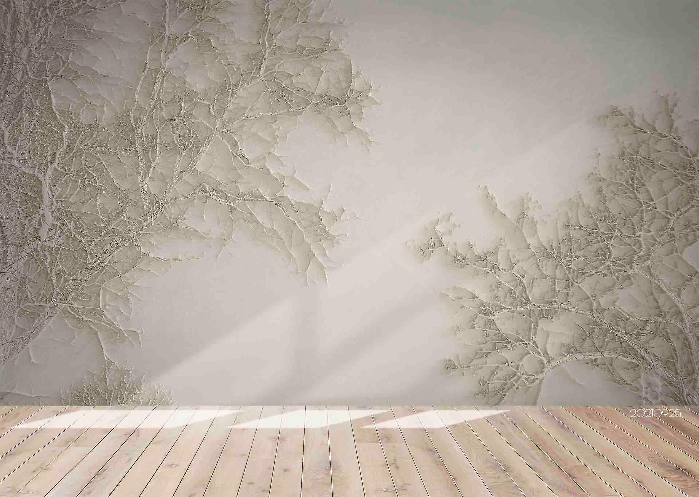 3D手绘灰色树枝墙壁纸Lqh 330