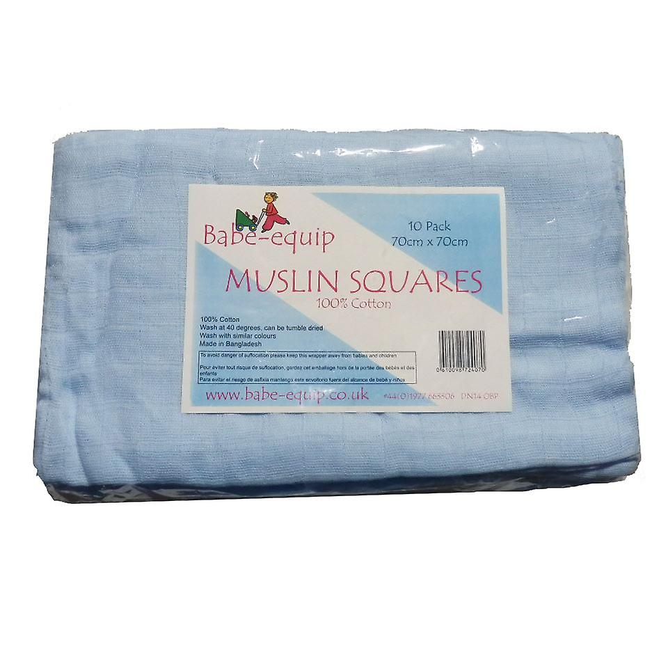blue muslin squares