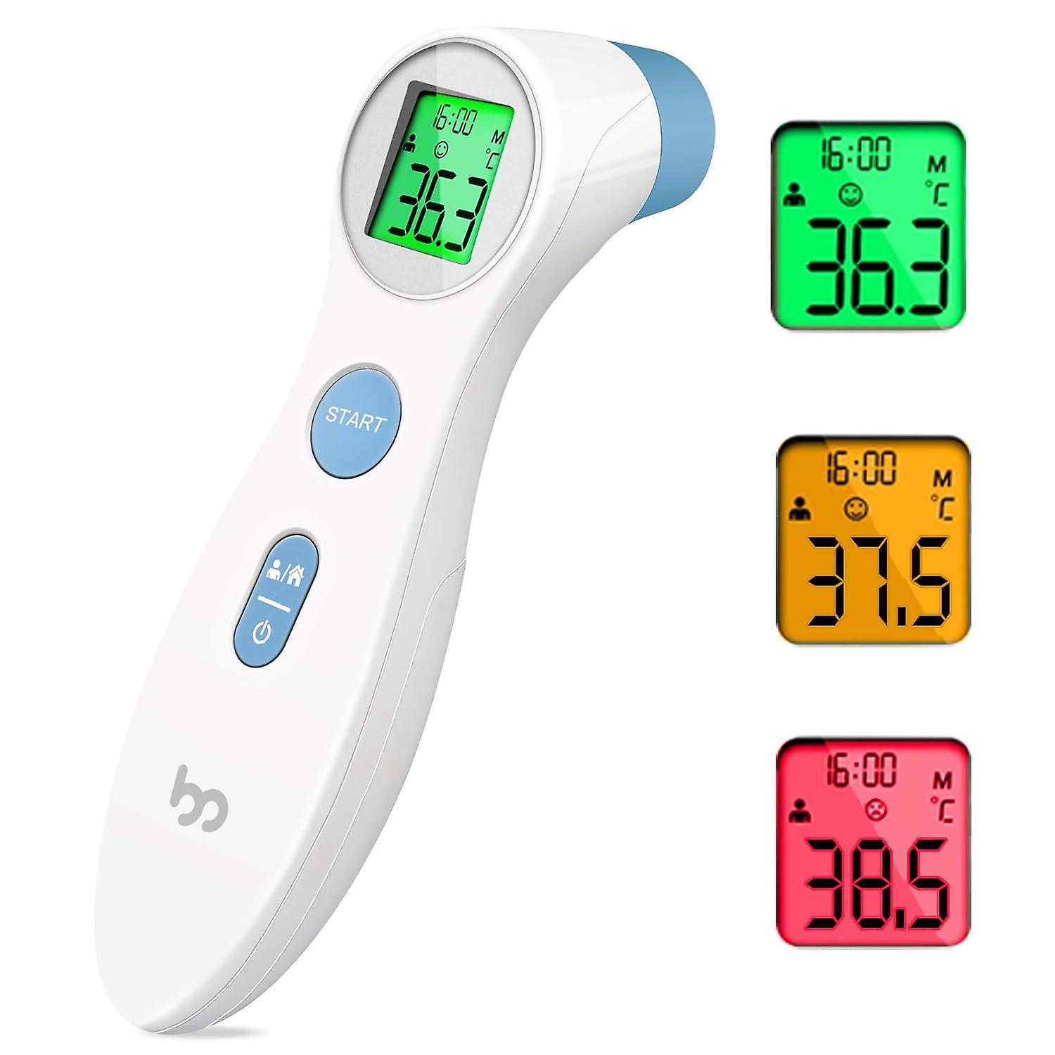 Reliable Forehead Thermometer for Measuring Fever Non-contact Digital Infrared Medical Thermometer 2 in 1 with Direct and Precise Reading, LCD Screen