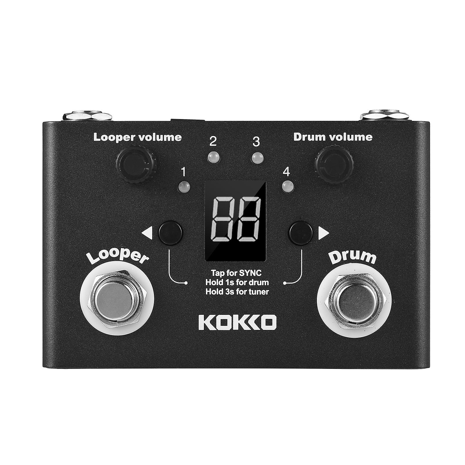 Multifunksjonell trommel- og loopereffekt, pedaltuner, bt, page-turner