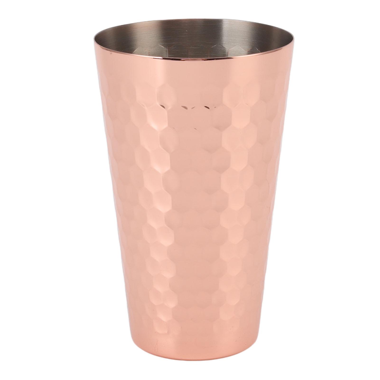 Cocktail Mixing Cup 304 Stainless Steel Hammered Multipurpose Moscow Mule Mug for Bar Home Copper Plating