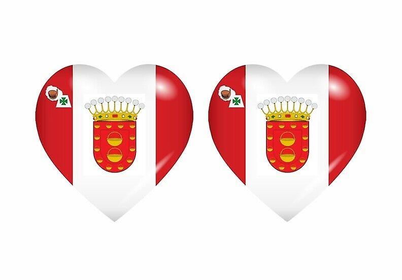 2x Stick sticker heart flag the gomera