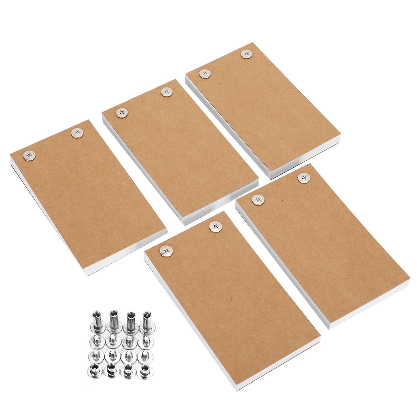5Pcs Flip Book Kit Separate Hand Painted Books Screws Set Children Painting Tools