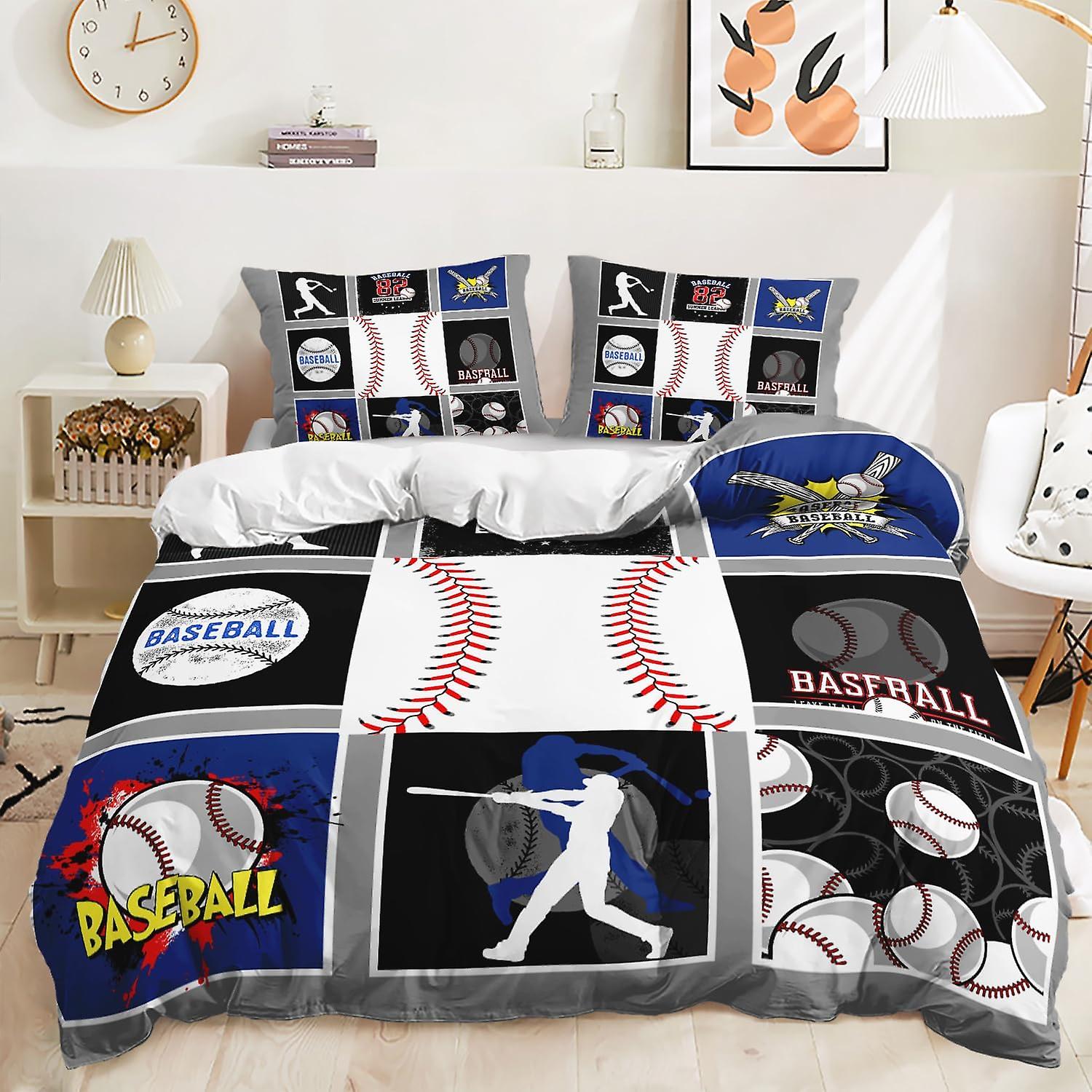 3d Baseball Sports Pattern Comforter Twin Quilt Sets, Washable