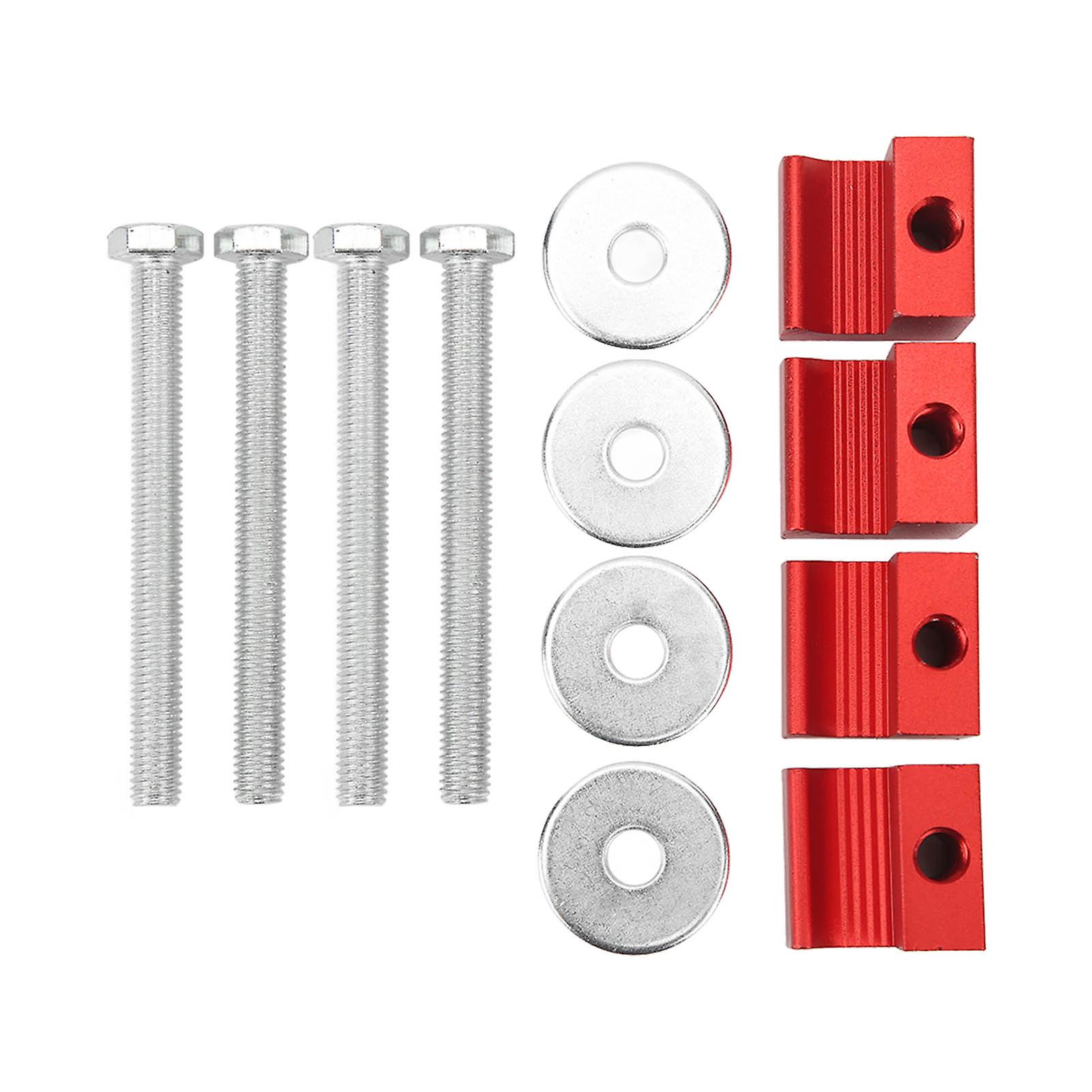 Truck tool box hooks - 4PCS red aluminum mounting hardware