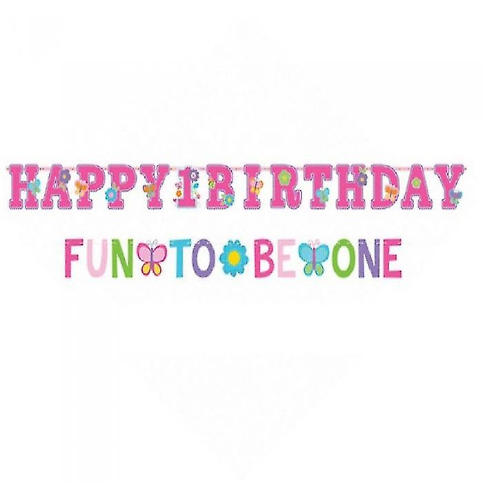 Carta Amscan Jumbo Banners cumpleaños dulce niña combinación Kit